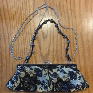 Gold and Black formal clutch with two chains